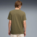PUMA essentials small no. 1 logo tee men in loden green