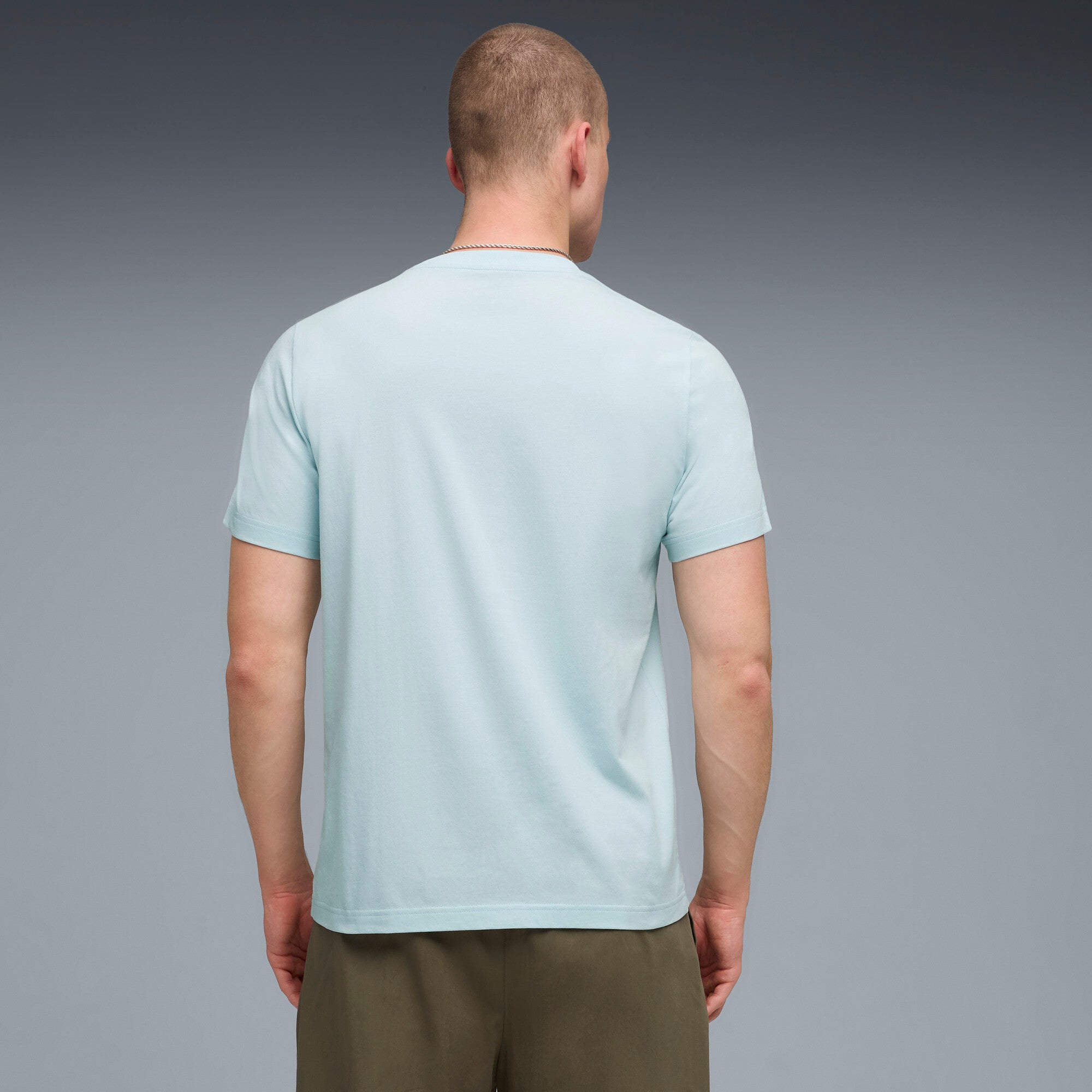 PUMA essentials small no. 1 logo tee men in fresh water