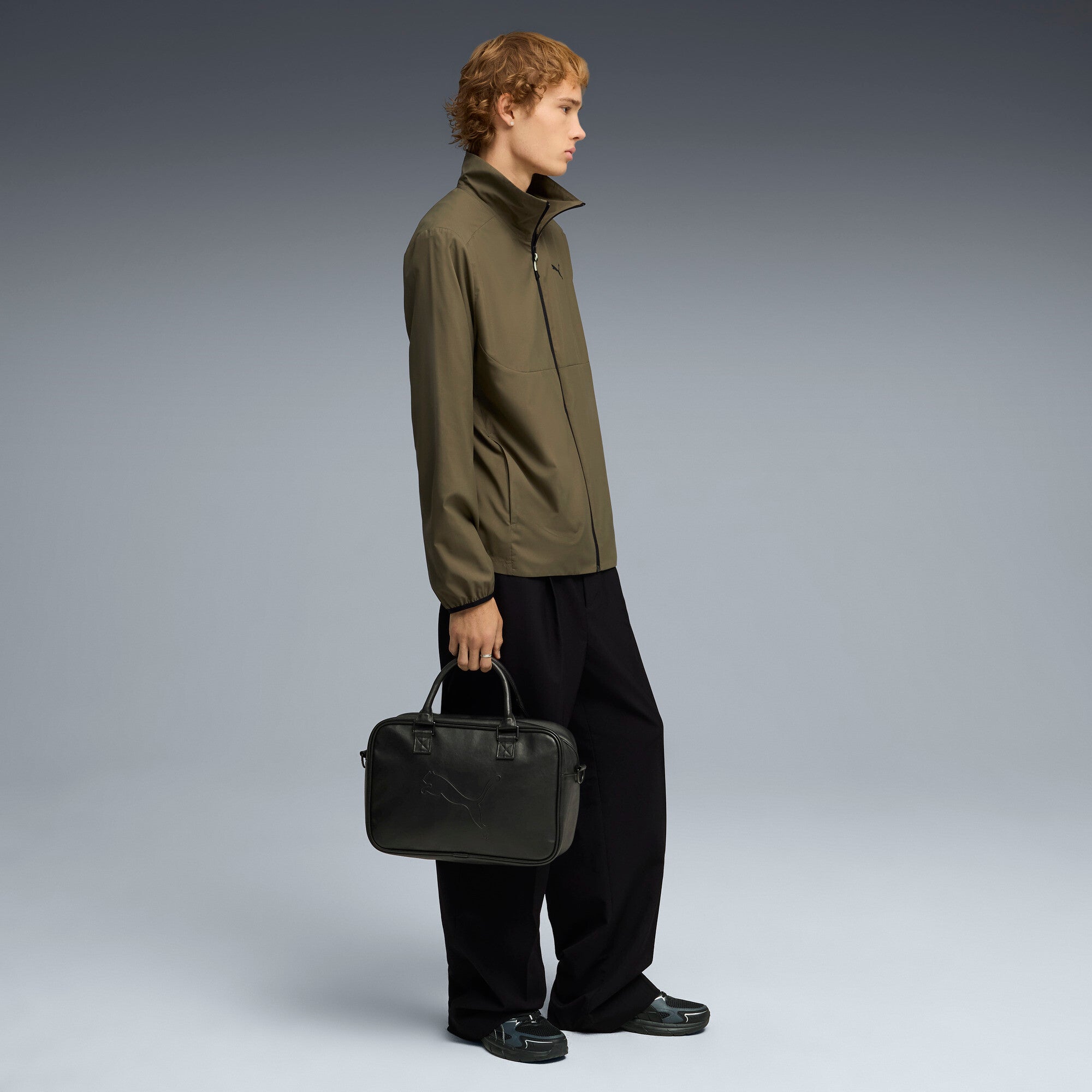 PUMA PUMATECH woven track jacket men in loden green