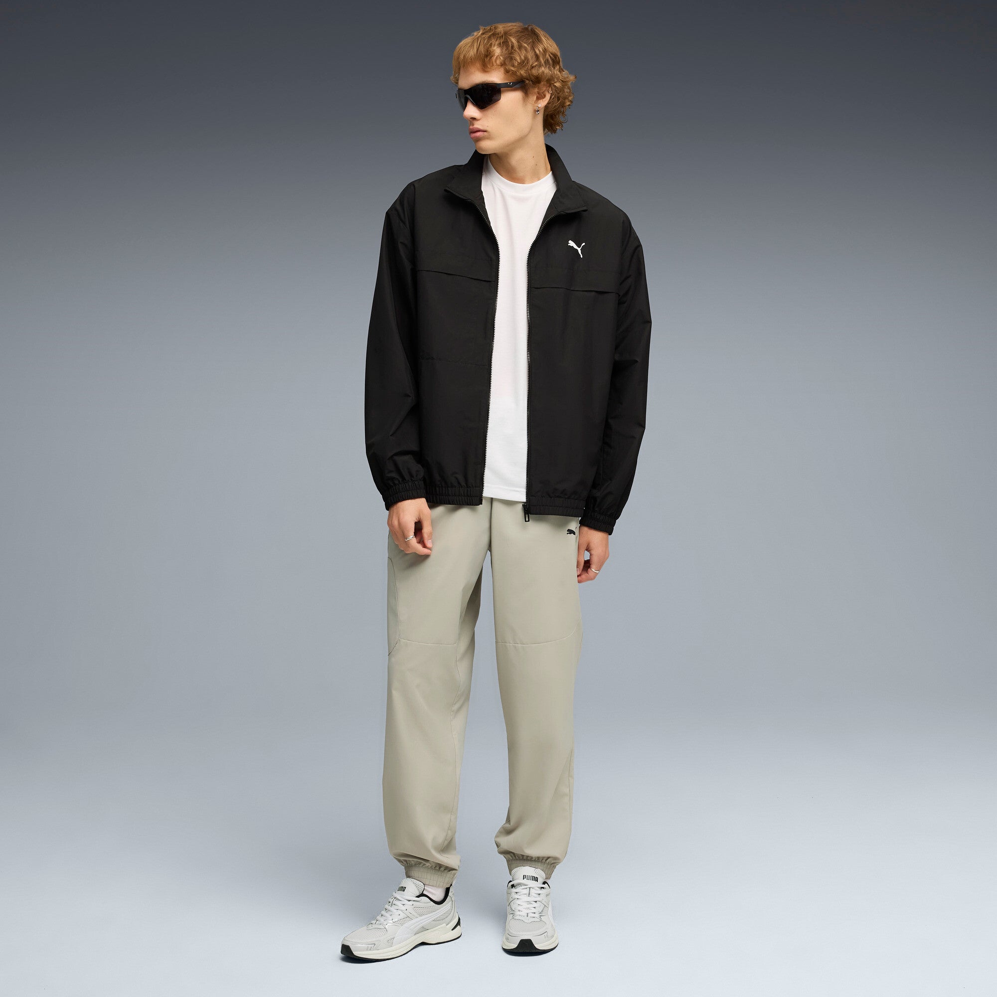 PUMA PUMATECH woven cargo pants men in pebble gray