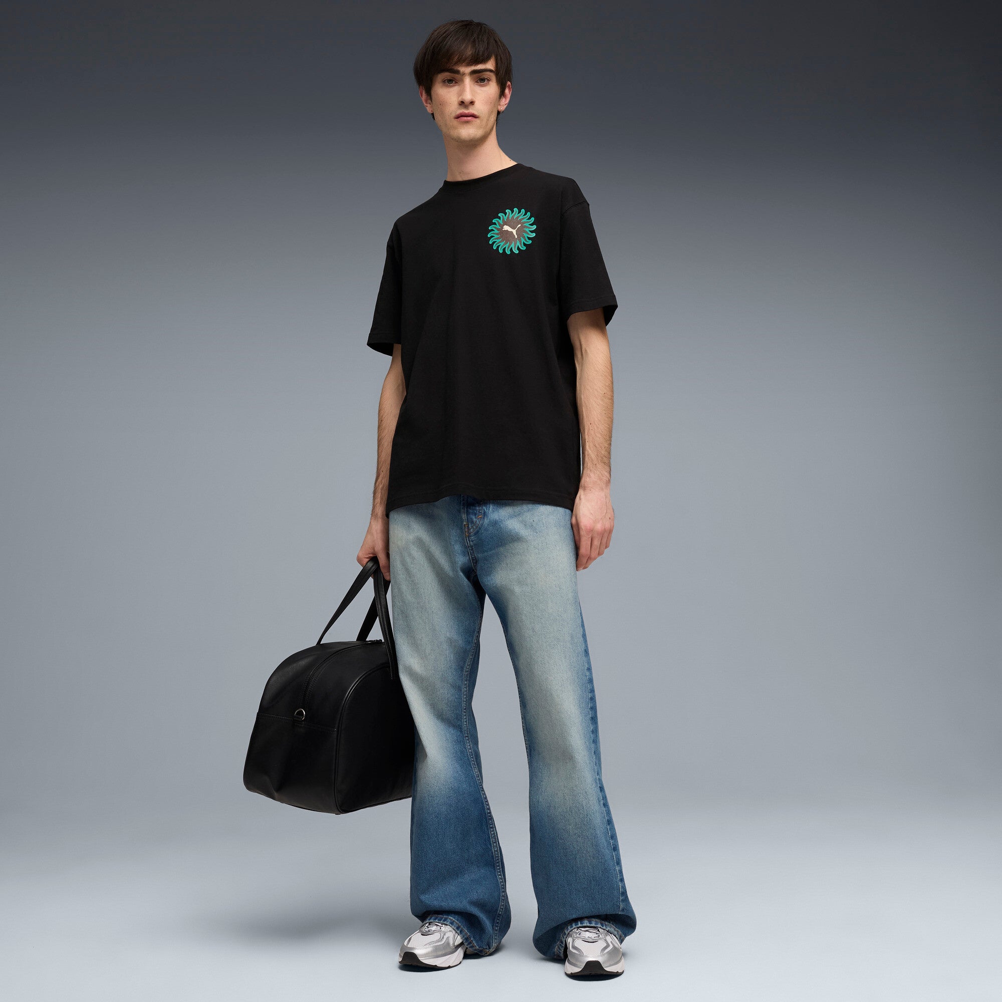PUMA sunset drive relaxed tee men in black