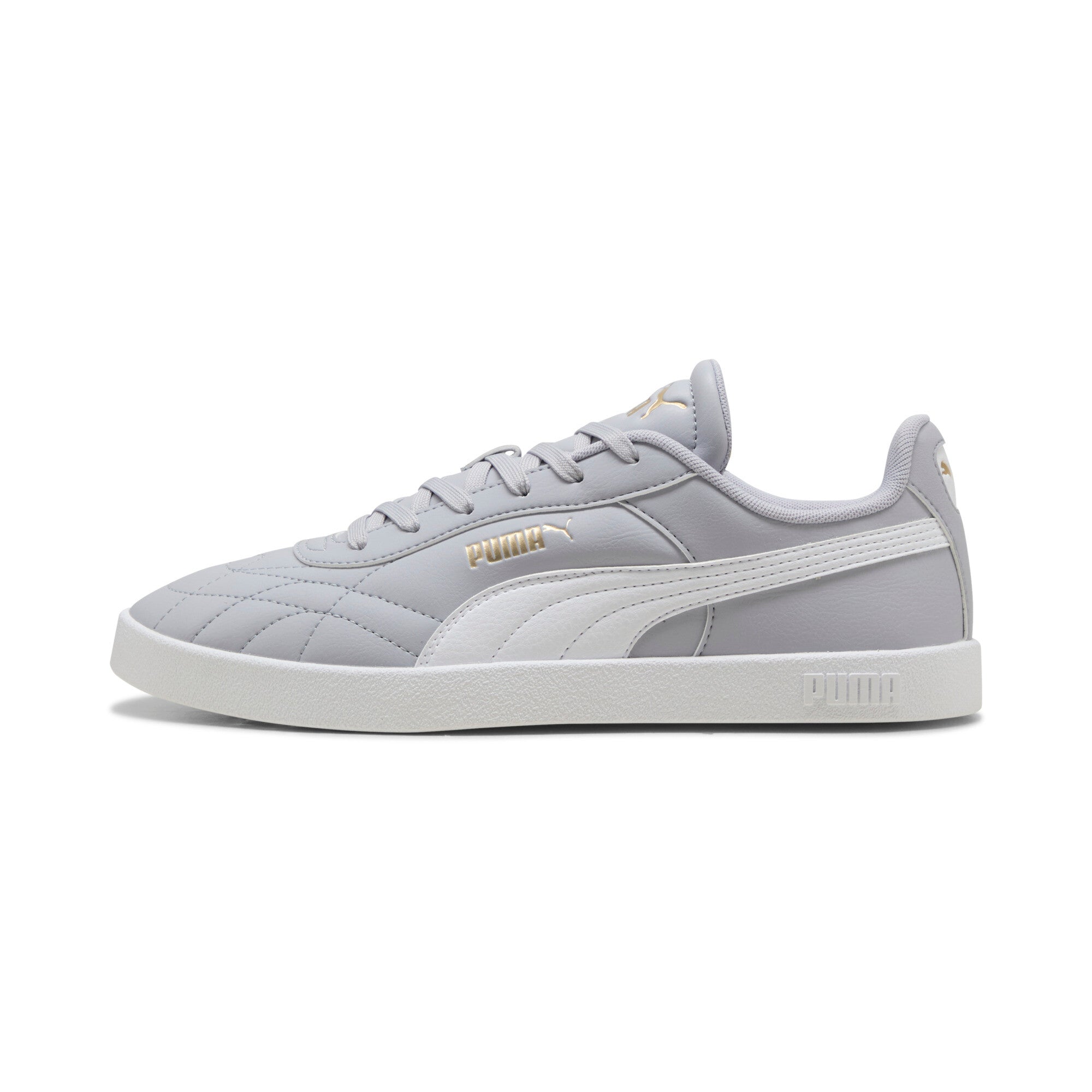PUMA club II indoor sneakers unisex in vibrant silver and white