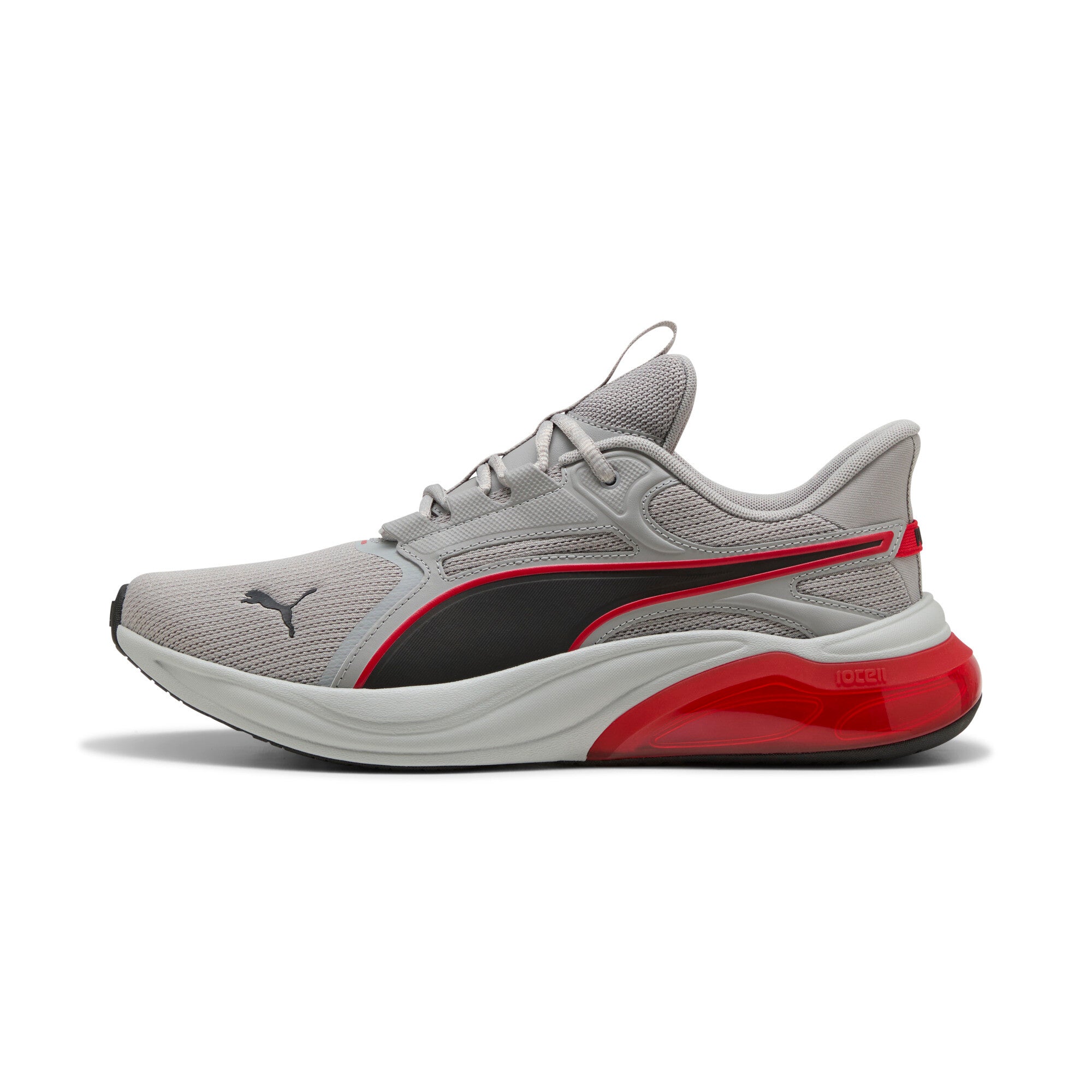 PUMA cell thrill dash sneakers unisex in gray echo and for all time red