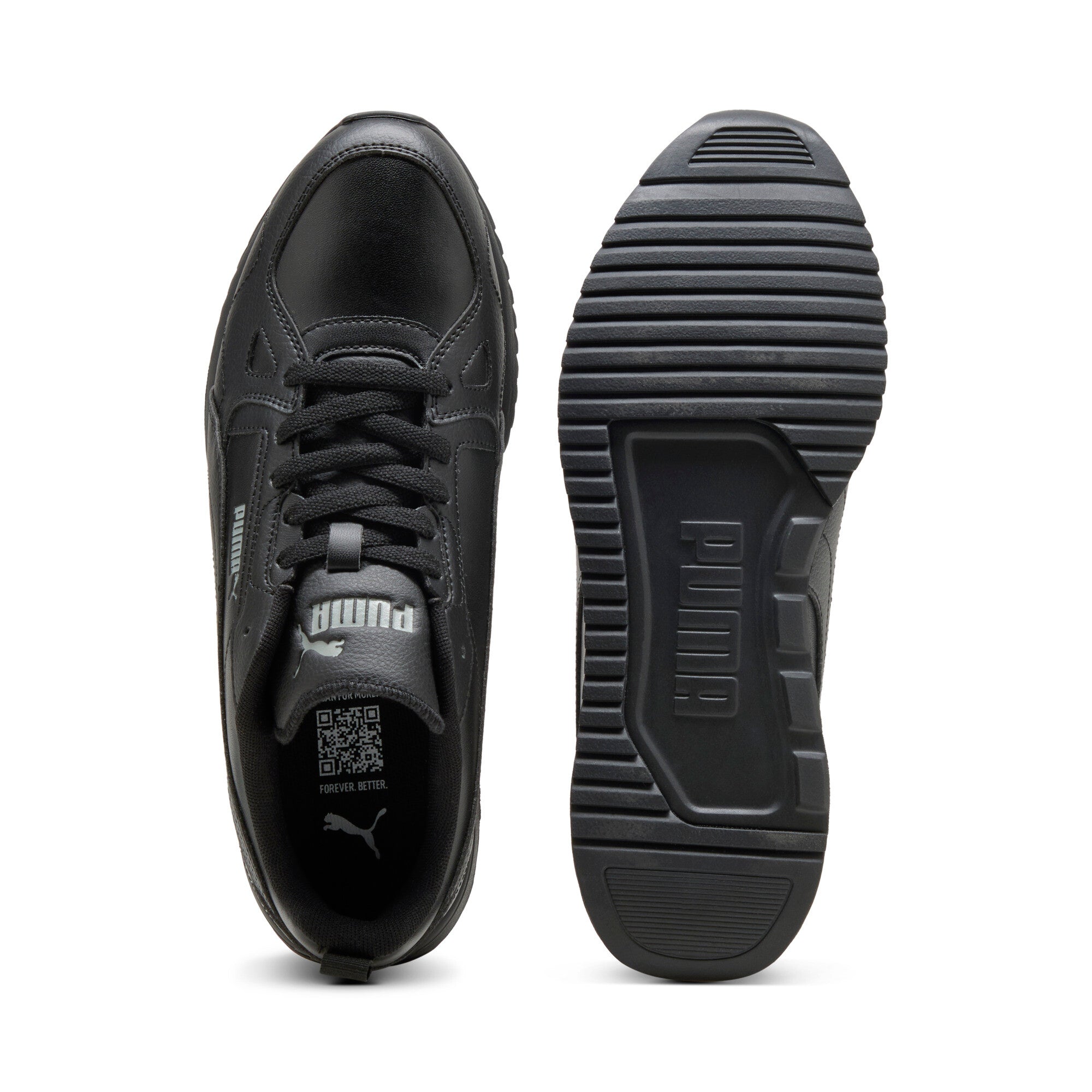 PUMA R78 cyclone sneakers unisex in black and smokey gray