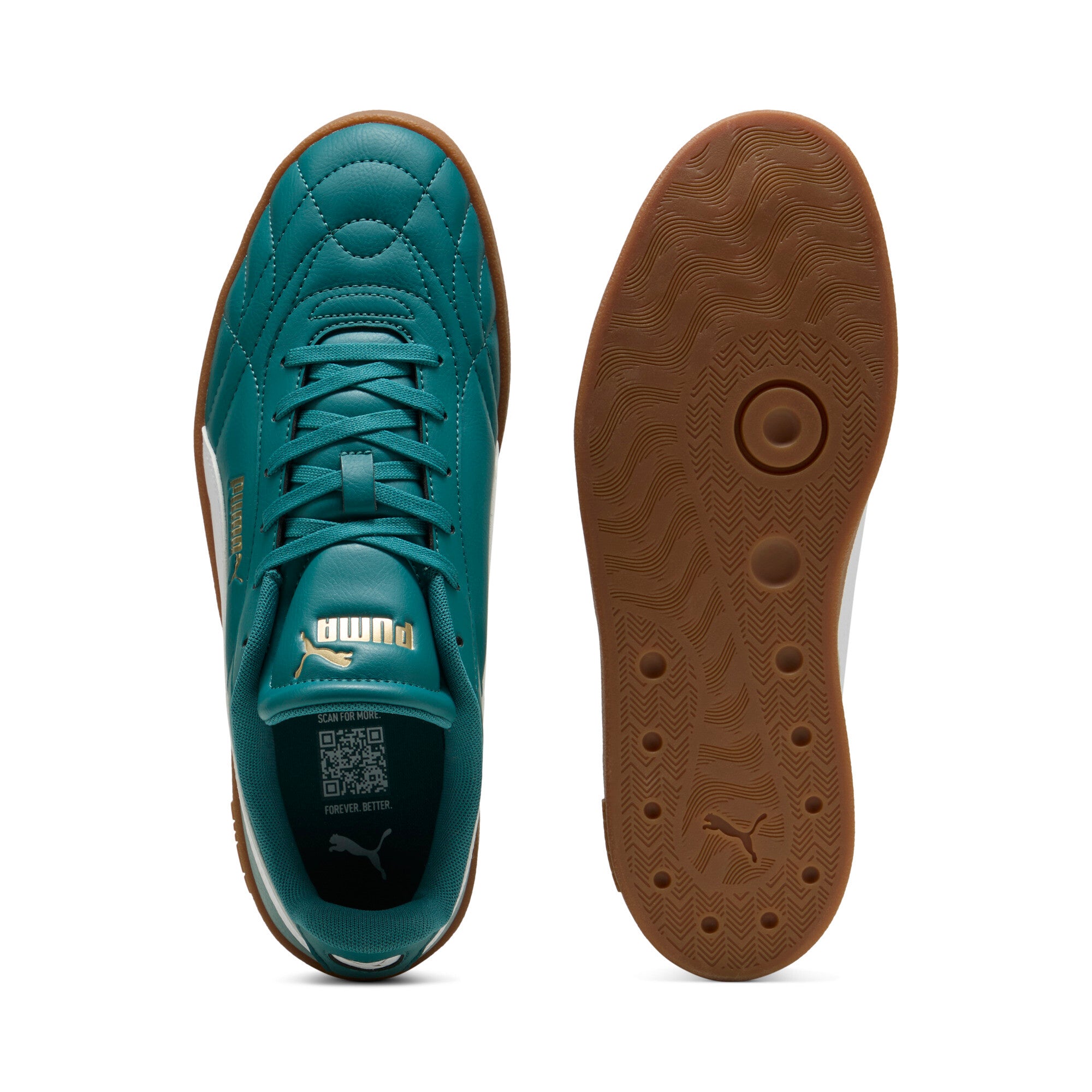 PUMA club II indoor sneakers unisex in emerald ice and white
