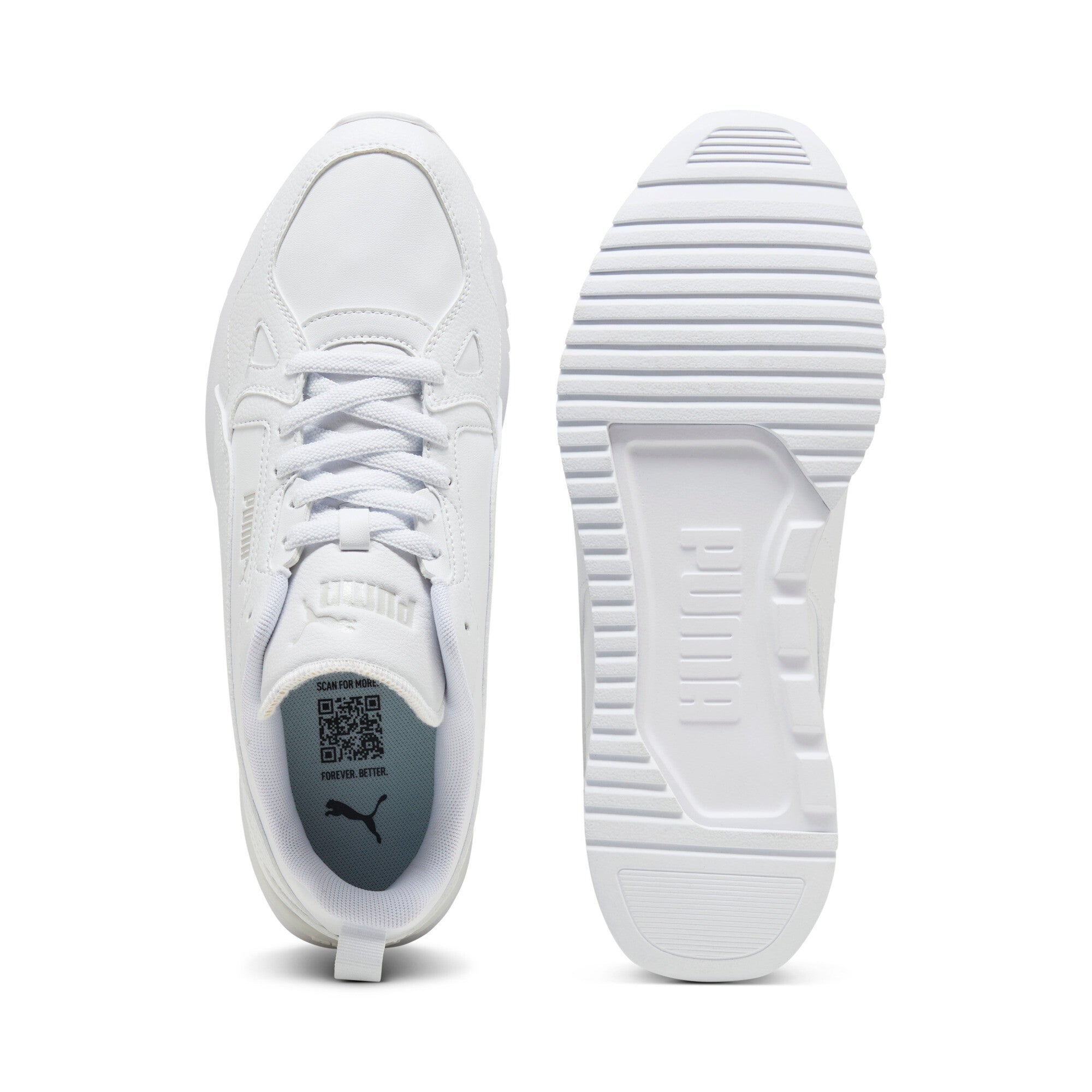 PUMA R78 cyclone sneakers unisex in white and cool light gray