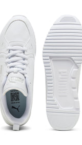 PUMA R78 cyclone sneakers unisex in white and cool light gray