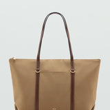 Mango totes bag cobalt in beige