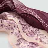 Mango kerchief bandanas in eggplant