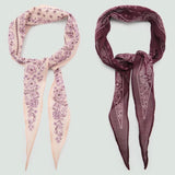 Mango kerchief bandanas in eggplant