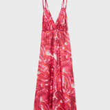 Mango dress pluma in fuchsia
