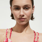 Mango dress pluma in fuchsia