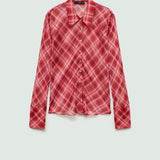 Mango shirt grunge in garnet