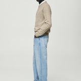 Mango sweater neppie in sand