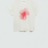 Mango t-shirt ilustra in pastel pink