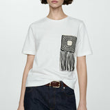 Mango t-shirt patxi in white
