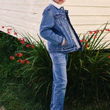 Mango jacket neguri in medium denim
