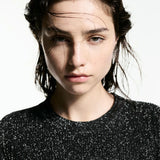 Mango sweater tung in black