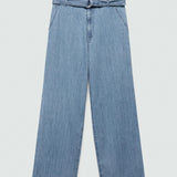 Mango trousers lea in medium denim