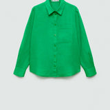 Mango shirt lino in apple