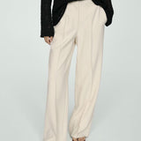 Mango trousers carlos in raw-unbleached