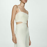 Mango dress sagaro in raw-unbleached