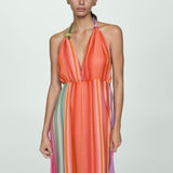 Mango dress giani in orange