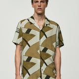 Mango shirt trento in dark hunting