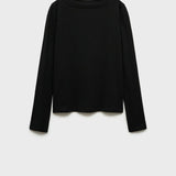 Mango t-shirt saco in black