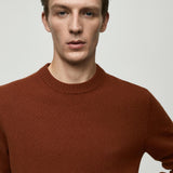 Mango sweater lotus in terracotta