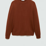 Mango sweater lotus in terracotta