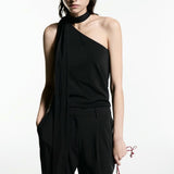 Mango top xwrap in black