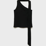 Mango top xwrap in black