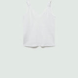Mango top lina in white