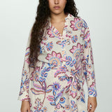 Mango dress lenalong in raw-unbleached