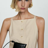 Mango dress shannon in raw-unbleached