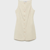Mango dress shannon in raw-unbleached