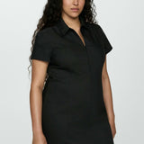 Mango dress cortes in black