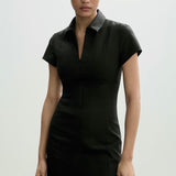 Mango dress cortes in black