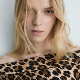 Mango dress stark in brown