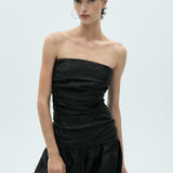 Mango dress balloon in black