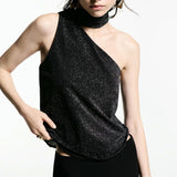 Mango top xwrap in grey