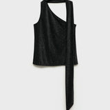 Mango top xwrap in grey