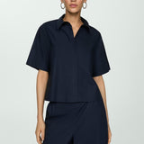 Mango shirt pop in navy