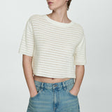 Mango sweater sant in off white