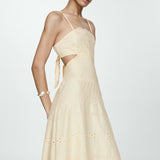 Mango dress calella in raw-unbleached