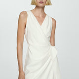 Mango dress emery in off white