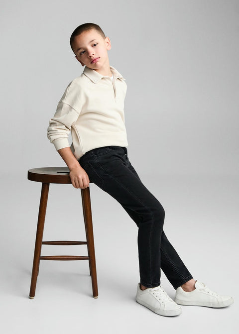 Mango jeans comfy in black denim