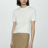 Mango sweater basic in raw-unbleached