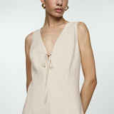 Mango dress lucy in beige